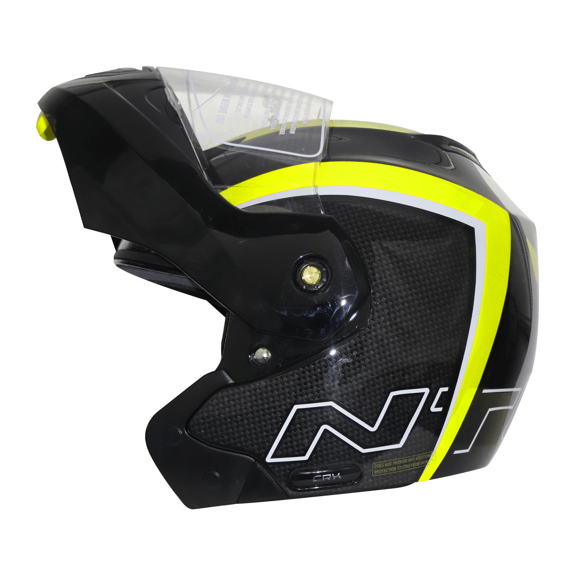 TVS Ntorq Flip-up Helmet, Color: Neon & Black - ISI Certified